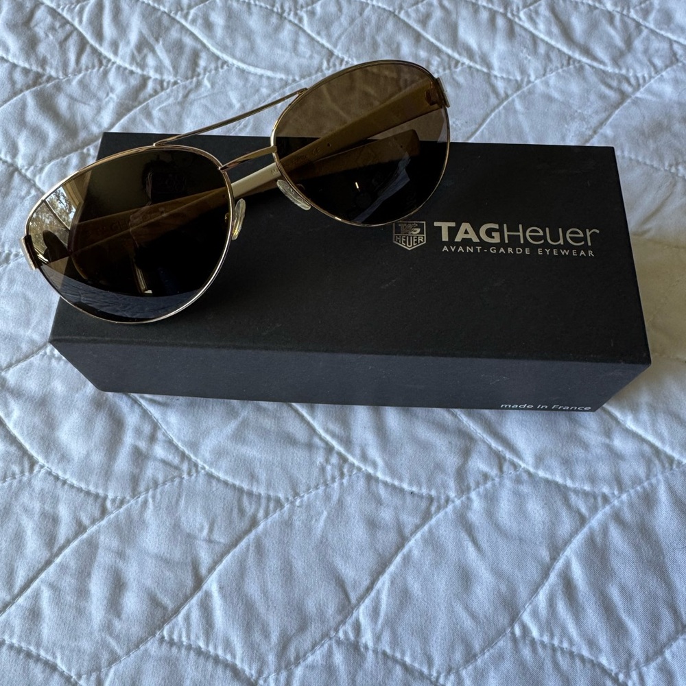 TAG Heuer Men's Aviator Sunglasses - Gold Frame